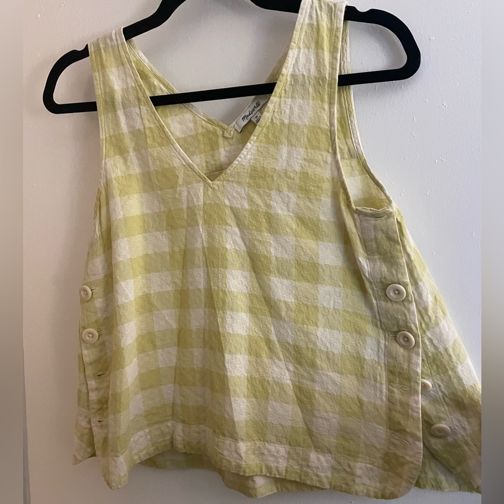 Cotton Gingham Madewell Top XS